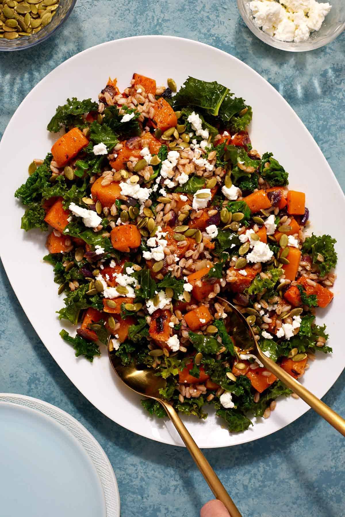Quick & Healthy Farro Salad: Detox Your Plate with Butternut Squash